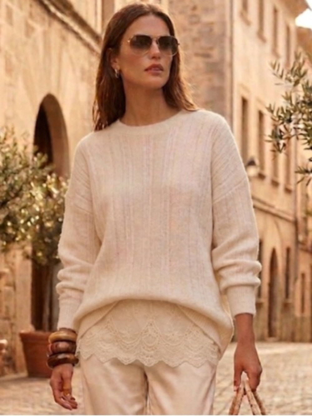 Zara Cream Knit Sweater